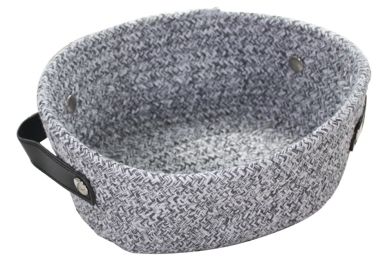 Cotton Soft Baskets Cosmetics Storage Basket for Little Things [Gray]