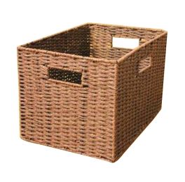 Grass Weave Storage Box Grass Weaving Basket Clothes Toy Storage Baskets