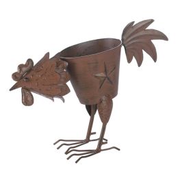 Summerfield Terrace Pecking Rooster Iron Planter